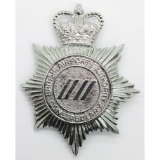 British Airports Authority Constabulary Helmet Plate - Queen's Crown