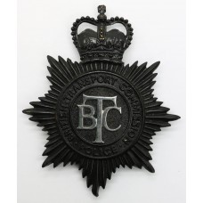 British Transport Commission (B.T.C.) Police Night Helmet Plate - Queen's Crown