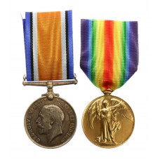 WW1 British War & Victory Medal Pair - Pte. T.W. Nicholson, Northumberland Yeomanry