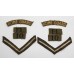 Set of WW2 10th East Lancashire Bn. (Blackburn) Home Guard Arm Badges & Insignia