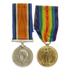 WW1 British War & Victory Medal Pair - A.Sgt. J.B. Nicholson, 18th Bn. (1st Tyneside Pioneers) Northumberland Fusiliers