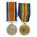 WW1 British War & Victory Medal Pair - A.Sgt. J.B. Nicholson, 18th Bn. (1st Tyneside Pioneers) Northumberland Fusiliers