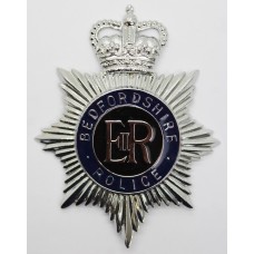 Bedfordshire Police Enamelled Helmet Plate - Queen's Crown