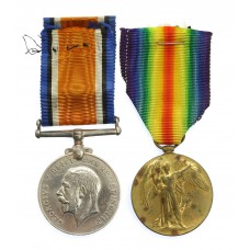 WW1 British War & Victory Medal Pair - Lieut. J.W/ Nicholson, 12th Cavalry Indian Army