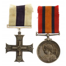 WW1 1917 'Western Front' Military Cross and Queen's Mediterranean Medal 1899-1902 - Lieut. J. Bazley-White, 2/7th Bn. West Yorkshire Regiment (late Royal West Kent Regiment)