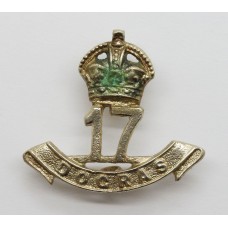 Indian Army 17th Dogra Regiment Cast Silver Cap Badge