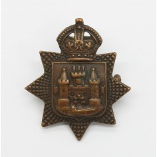 East Surrey Regiment Officer's Service Dress Collar Badge - King's Crown