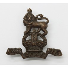 Royal West Kent Regiment Officer's Service Dress Collar Badge - King's Crown