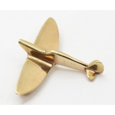 Royal Air Force (R.A.F.) 9ct Hallmarked Gold Spitfire Sweetheart Brooch