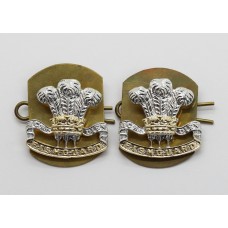 Pair of Pembroke Yeomanry Anodised (Staybrite) Collar Badges