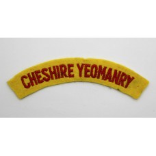 Cheshire Yeomanry (CHESHIRE YEOMANRY) Cloth Shoulder Title