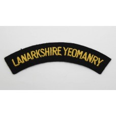 Lanarkshire Yeomanry (LANARKSHIRE YEOMANRY) Cloth Shoulder Title