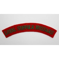 Loyal Suffolk Hussars (LOYAL SUFFOLK HUSSARS) Cloth Shoulder Title