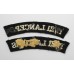 Pair of 17th/21st Lancers (17/21 LANCERS) Cloth Shoulder Titles