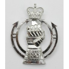 Royal Armoured Corps (R.A.C.) Anodised (Staybrite) Cap Badge - Queen's Crown