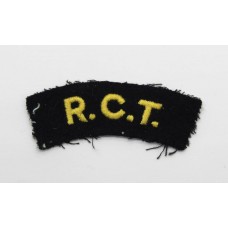 Royal Corps of Transport (R.C.T.) Cloth Shoulder Title