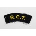 Royal Corps of Transport (R.C.T.) Cloth Shoulder Title