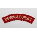 Devon and Dorset Regiment (DEVON & DORSET) Cloth Shoulder Title