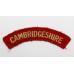 Cambridgeshire Regiment (CAMBRIDGESHIRE) Cloth Shoulder Title