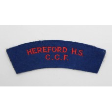 Hereford High School Combined Cadet Force (HEREFORD H.S./C.C.F.) Cloth Shoulder Title