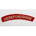 Herefordshire Regiment (HEREFORDSHIRE) Cloth Shoulder Title