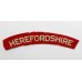 Herefordshire Regiment (HEREFORDSHIRE) Cloth Shoulder Title