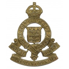 Royal Canadian Army Ordinance Corps Cap Badge - King's Crown