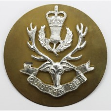 Queen's Own Highlanders Anodised (Staybrite) Cap Badge