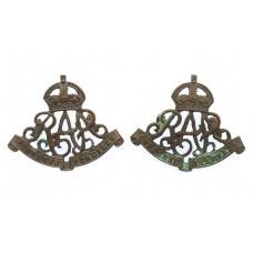 Pair of Royal Australian Artillery Collar Badges - King's Crown