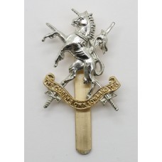 Queen's Own Lowland Yeomanry Anodised (Staybrite) Cap Badge