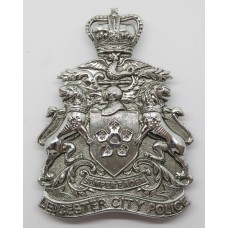 Leicester City Police Helmet Plate - Queen's Crown