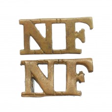 Pair of Northumberland Fusiliers (N.F.) Shoulder Titles