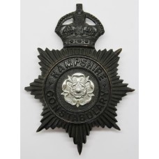 Hampshire Constabulary Night Helmet Plate - King's Crown