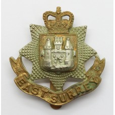 East Surrey Regiment Cap Badge - Queen's Crown