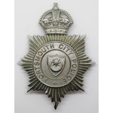 Portsmouth City Police Helmet Plate - King's Crown
