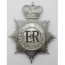 Portsmouth City Police Helmet Plate - Queen's Crown