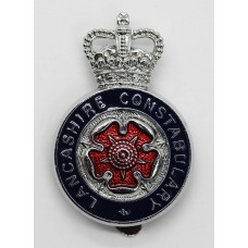 Lancashire Constabulary Enamelled Cap Badge - Queens Crown