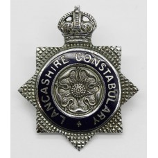 Lancashire Constabulary Senior Officers Enamelled Cap Badge - Kings Crown