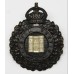 Isle of Wight Police Black Wreath Helmet Plate - King's Crown