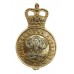 7th Queen's Own Hussars Anodised (Staybrite) Cap Badge - Queen's Crown