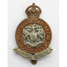 City of London Yeomanry (Rough Riders) Cap Badge - King's Crown