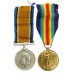 WW1 British War & Victory Medal Pair - Pte. F.V. Wilding, Machine Gun Corps