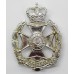 Leeds Rifles Anodised (Staybrite) Cap Badge - Queen's Crown