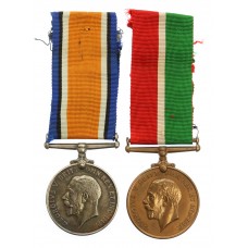 WW1 Mercantile Marine Medal Pair - 2nd Mate Hartley Henry Smith