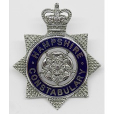 Hampshire Constabulary Senior Officer's Enamelled Cap Badge - Queen's Crown