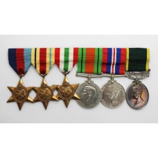 WW2 and Territorial Efficiency Medal Group of Six - Gnr. L. Anker, Royal Artillery