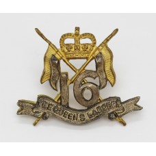 16th/5th The Queen's Lancers Officer's Beret Badge - Queen's Crown