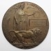 WW1 Memorial Plaque (Death Penny) - Private Arthur Dames Blacker, 14th (2nd Barnsley Pals) Bn. York & Lancaster Regiment - Died of Wounds