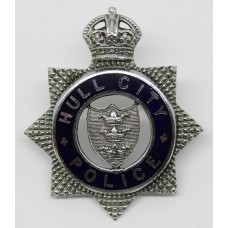 Hull City Police Senior Officer's Enamelled Cap Badge - King's Crown