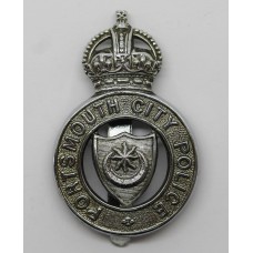 Portsmouth City Police Cap Badge - King's Crown